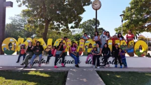 Voluntaria en un paseo